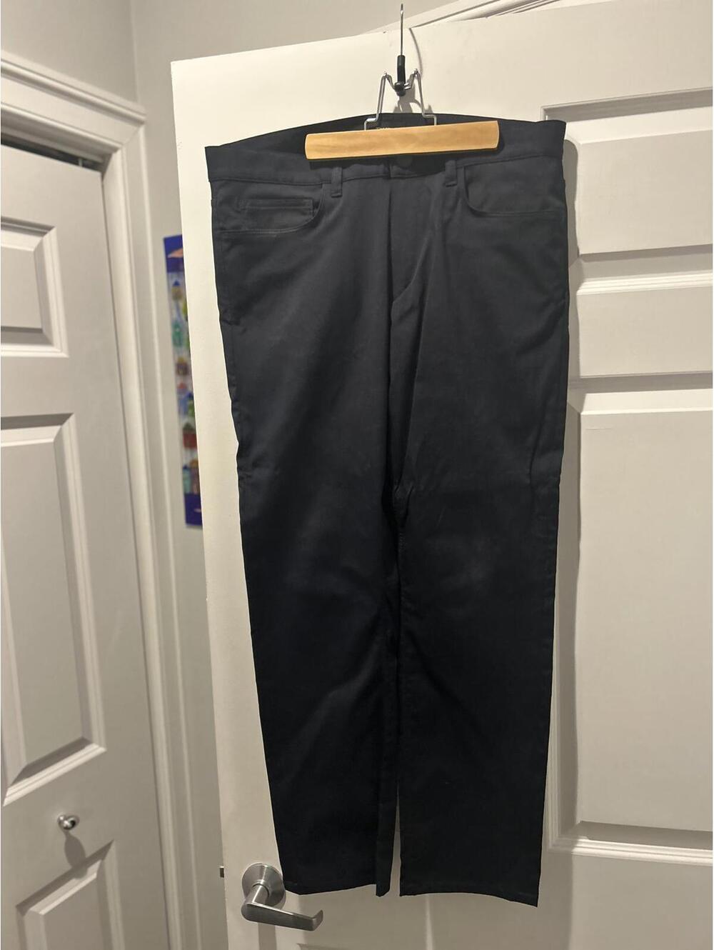 Theory Mens Raffi Duston Slim Fit Navy Pants 32x30